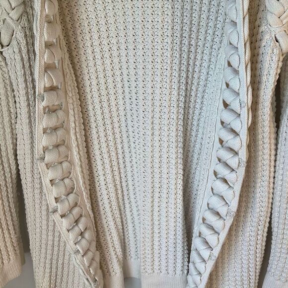 TIBI Cotton/Silk Braided Cardigan with Pockets!!!! Size Medium. Beautiful! - Picture 6 of 16